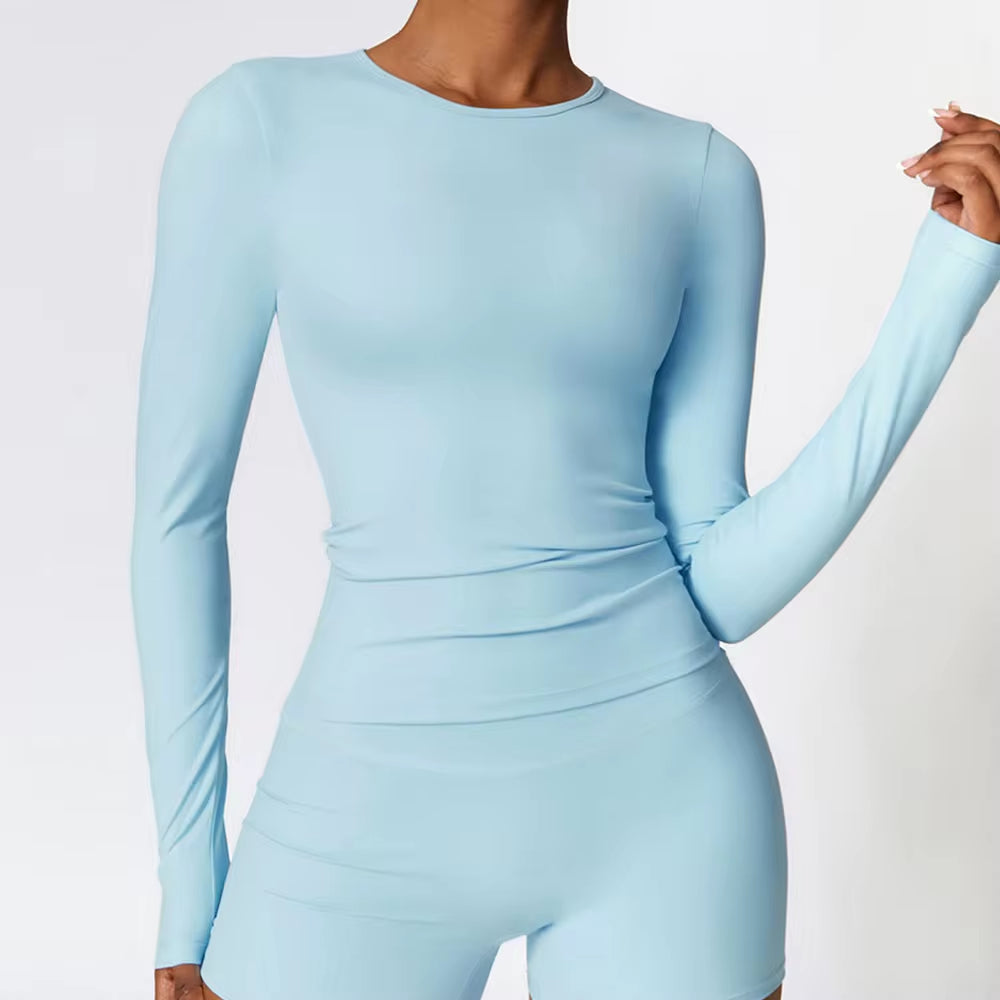 Round Neck Yoga Long Sleeves