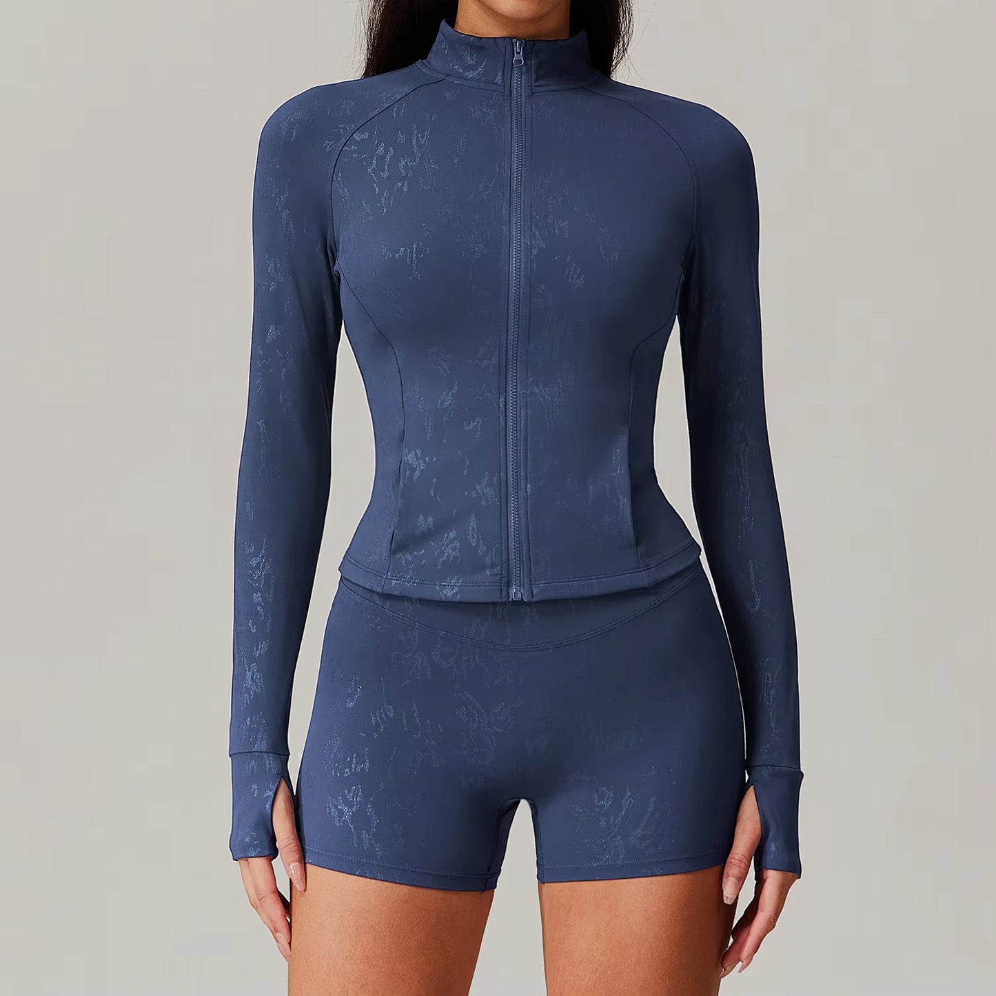 Printed Long Sleeve Zipper Jacket