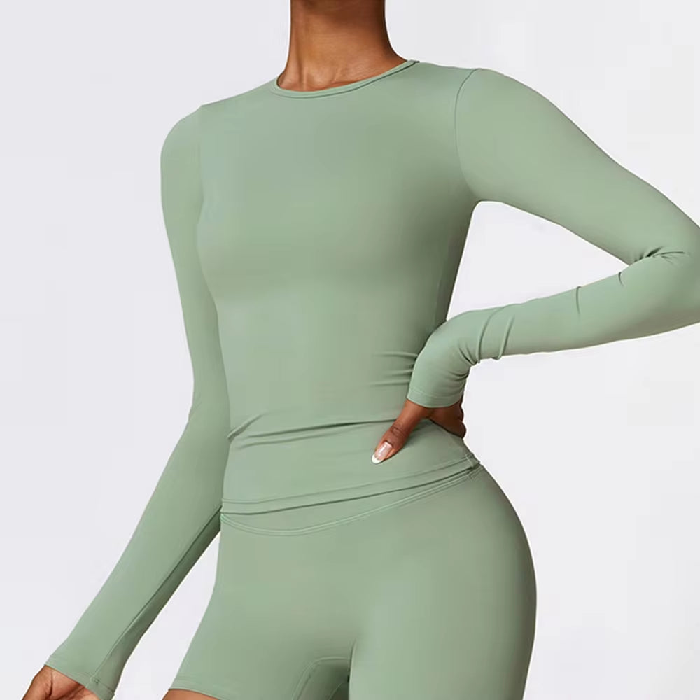 Round Neck Yoga Long Sleeves