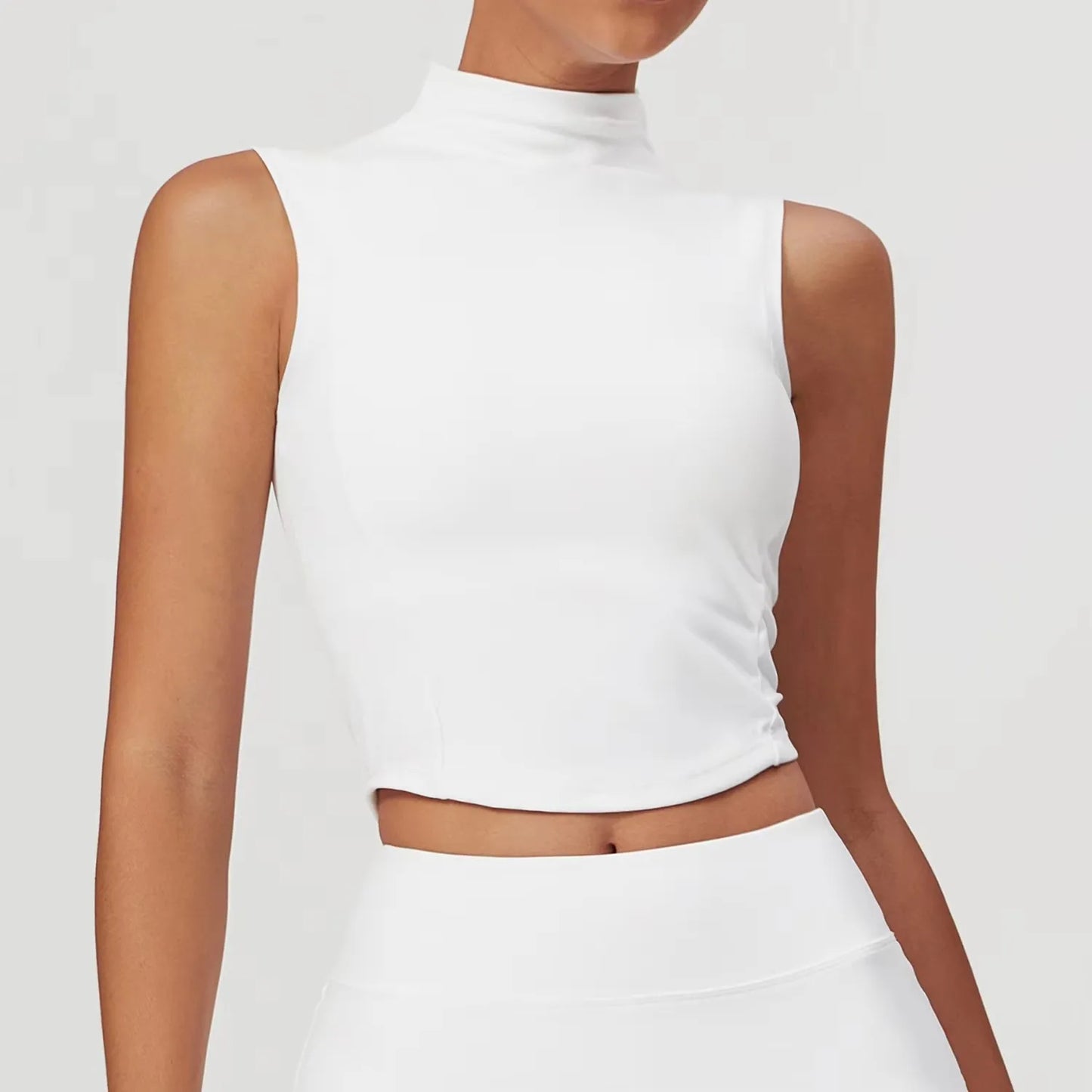 Sleeveless Turtleneck T-Shirt
