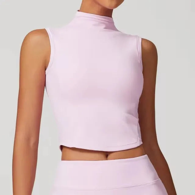 Sleeveless Turtleneck T-Shirt