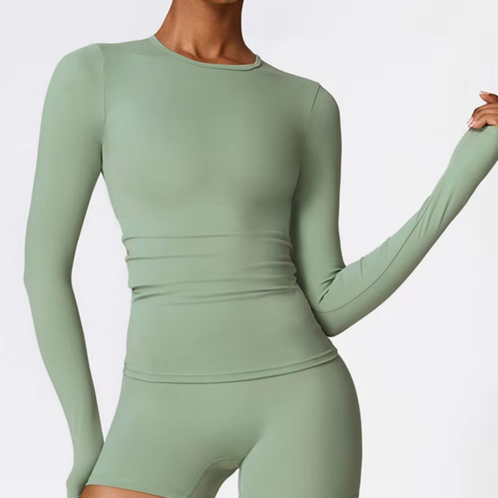 Round Neck Yoga Long Sleeves