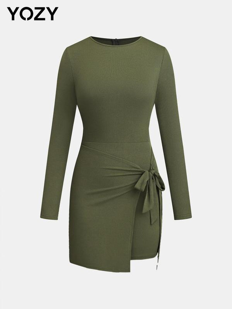 Long Sleeve round Neck Zipper Back Short Romper