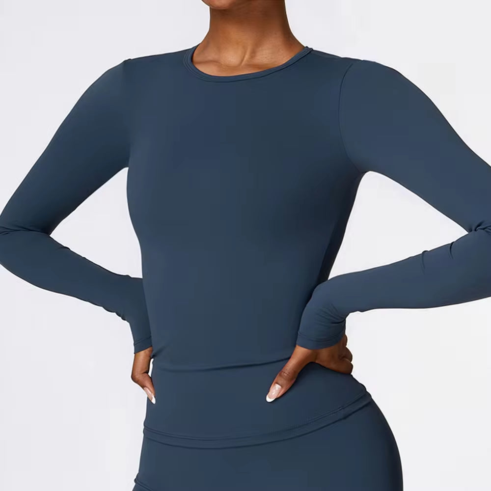 Round Neck Yoga Long Sleeves