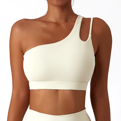 Oblique Shoulder Sports Bra