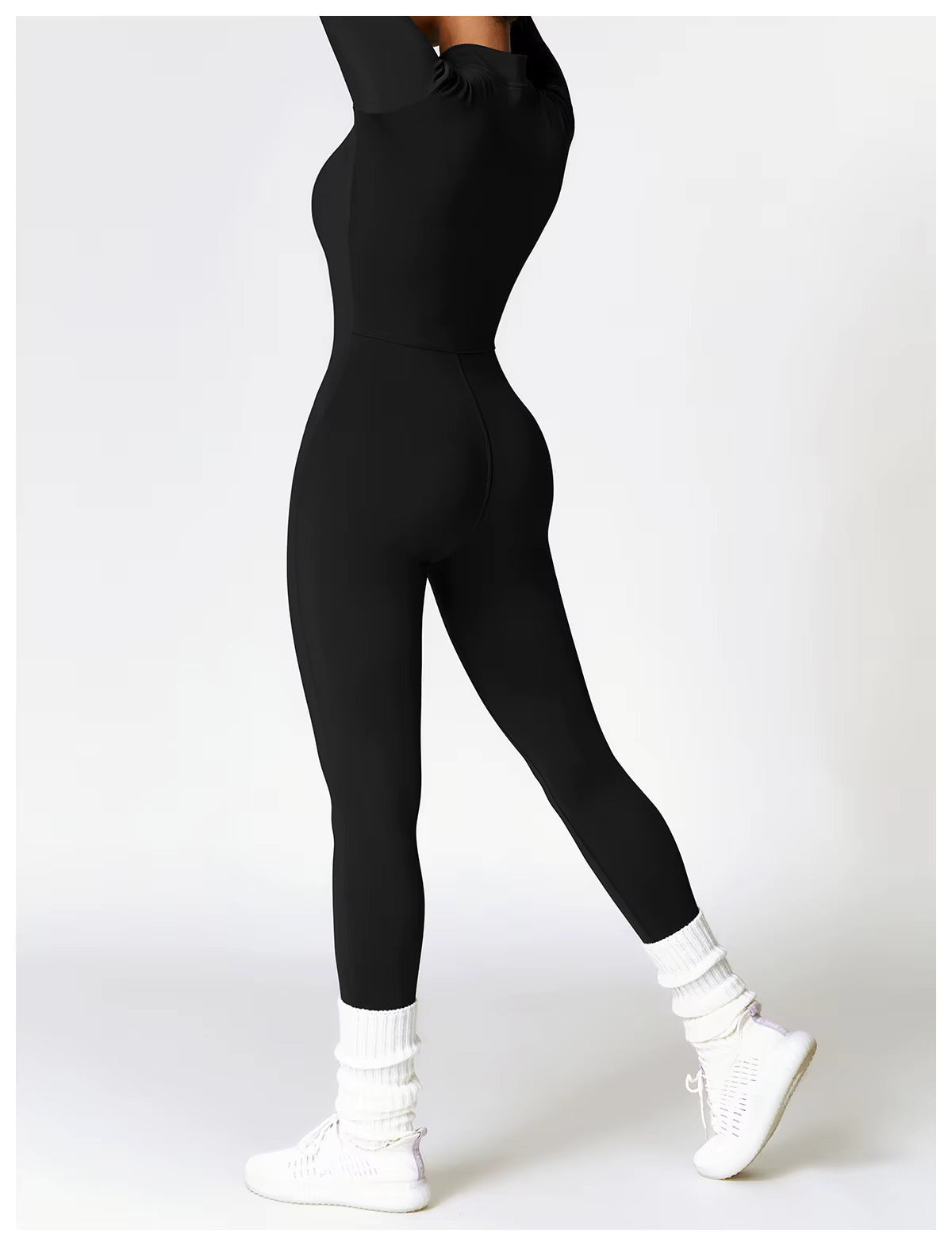 Long Sleeve Zipper Jumpsuit