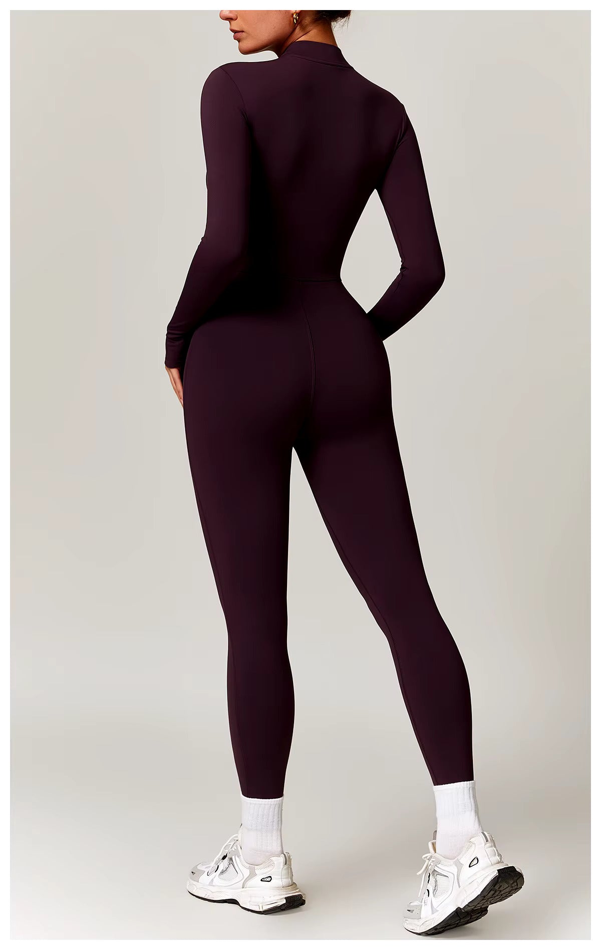 Long Sleeve Zipper Jumpsuit