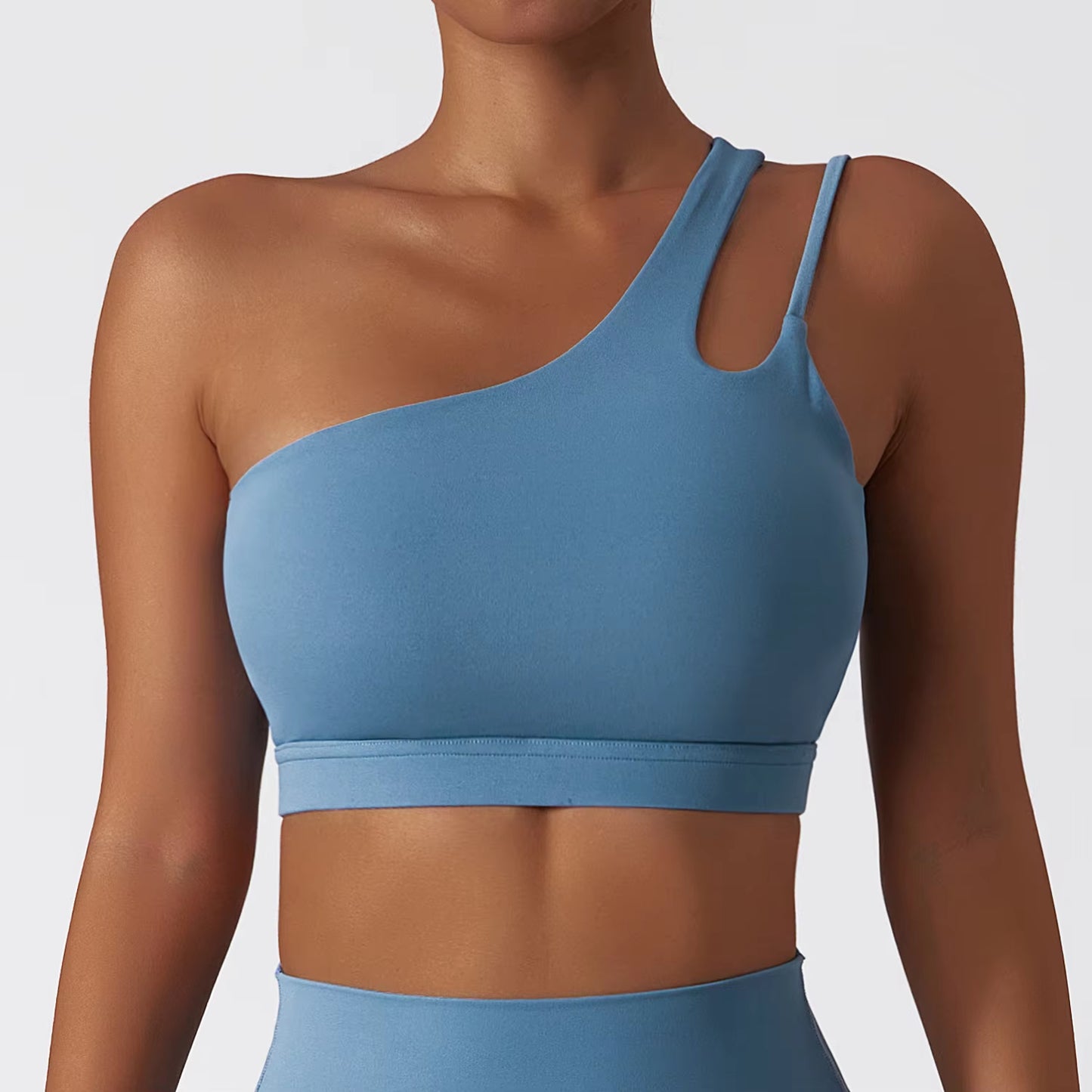 Oblique Shoulder Sports Bra