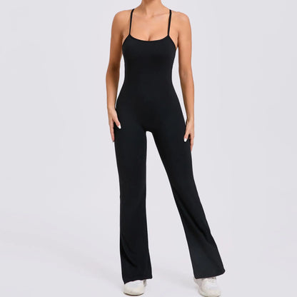 Cross Back Sleeveless Jumpsuits