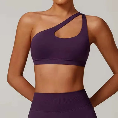 One Shoulder Sports Bra