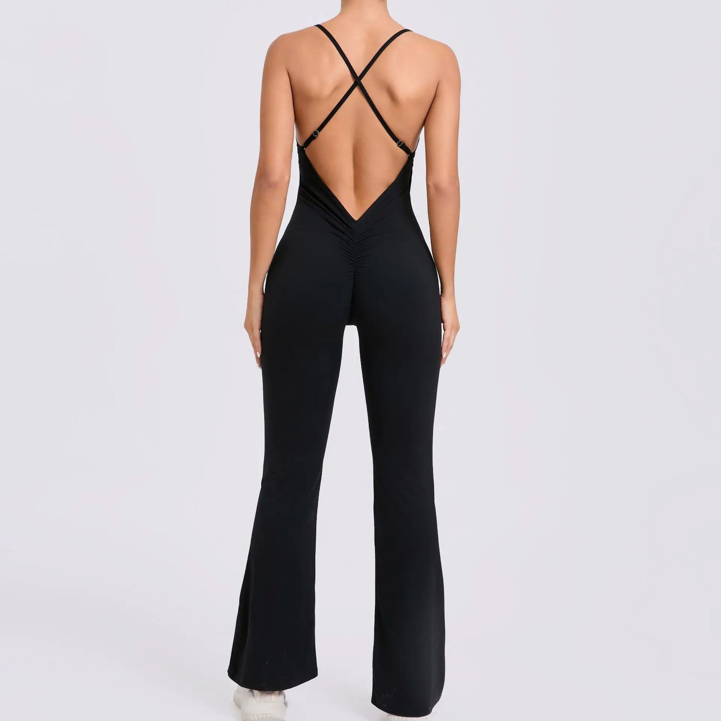 Cross Back Sleeveless Jumpsuits