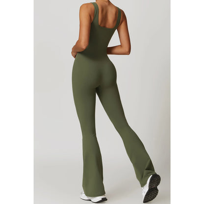 Sleeveless Flared Pants Jumpsuits