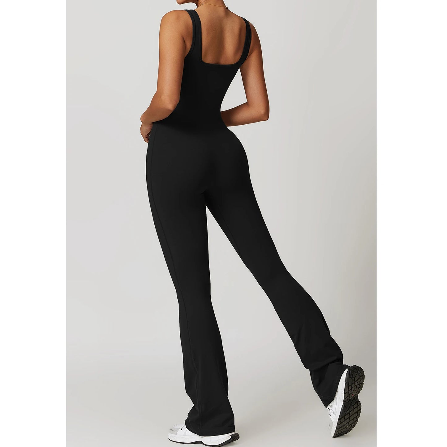 Sleeveless Flared Pants Jumpsuits