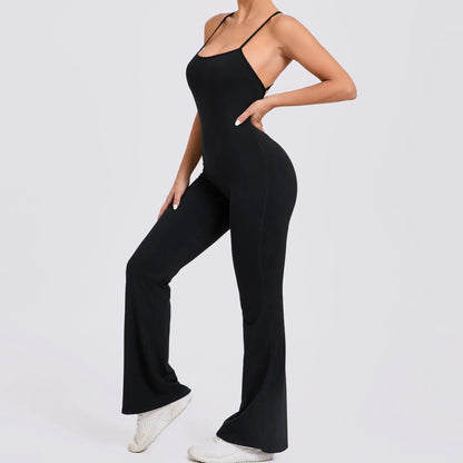 Cross Back Sleeveless Jumpsuits