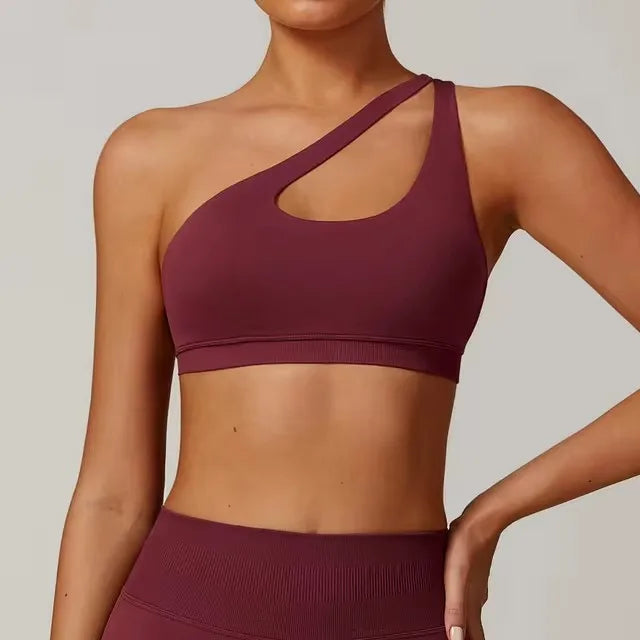 One Shoulder Sports Bra