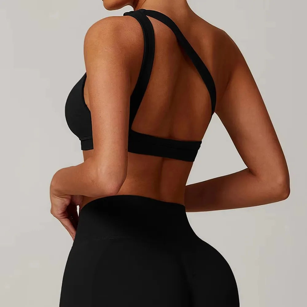 One Shoulder Sports Bra