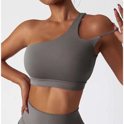 Oblique Shoulder Sports Bra