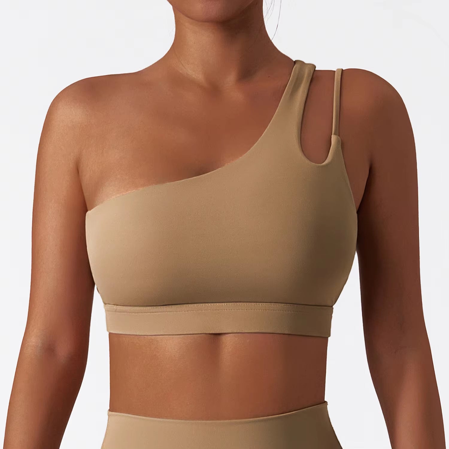 Oblique Shoulder Sports Bra